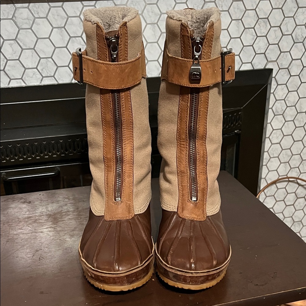 Sorel Brown and Tan Boots